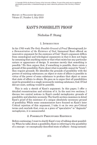 kantls possibility proof