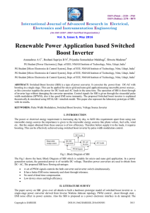 Renewable Power Application based Switched Boost