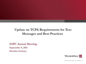 5 Update on TCPA Requirements for Text Messages and