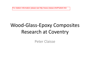 Wood-Glass-Epoxy Composites Research at Coventry