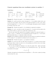Convert equations from one coordinate system to another: I