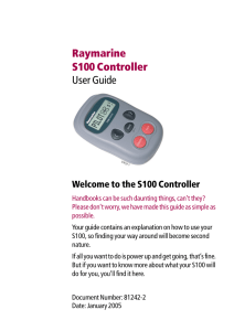 Raymarine S100 Controller User Guide