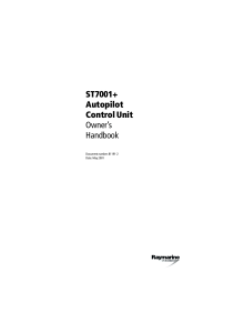 ST7001+ Autopilot Control Unit Owner`s Handbook
