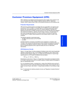 Customer Premises Equipment (CPE)