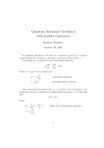 Quantum Harmonic Oscillator with Ladder Operators