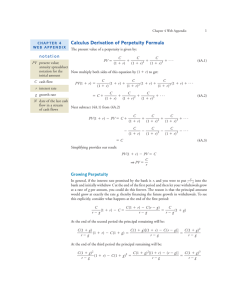 Calculus Derivation of Perpetuity Formula