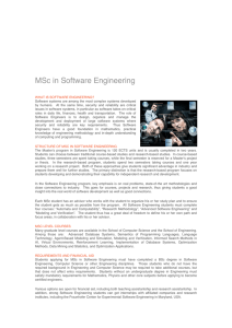 MSc in Software Engineering Without Baackground