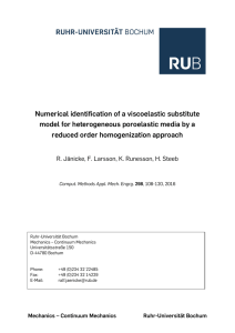 Numerical identification of a viscoelastic substitute model for