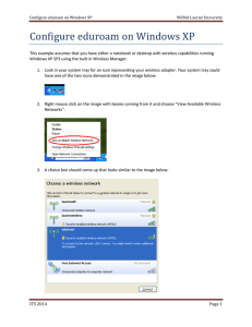 Configure eduroam on Windows XP
