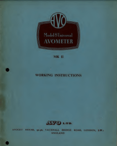 manual of AVOmeter 8 MKII