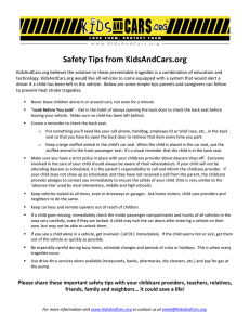 Safety tips from KidsAndCars.org