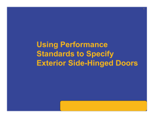 Using Performance Standards to Specify Exterior Side