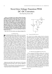 Novel Zero-Voltage-Transition PWM DC–DC Converters