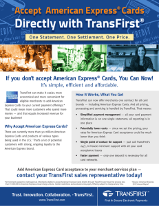 Accept American Express Cards