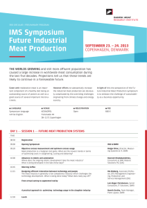 IMS Symposium Future Industrial Meat Production