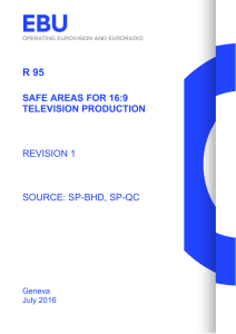 Safe areas for 16:9 television production