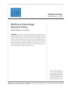 Medicare Advantage Payment Policy