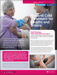 Hot and Cold Treatment for Sprains and Strains
