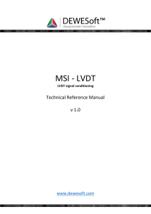 LVDT Adapter Technical reference manual