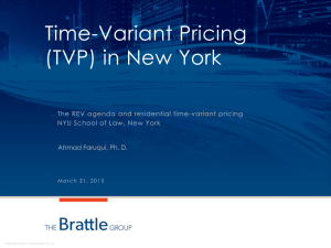 Time-Variant Pricing (TVP) in New York
