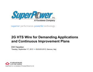 2G HTS Wire for Demanding Applications and