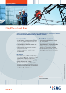 Overview of services for EHV/HV overhead lines