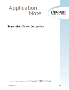 Transceiver Power Dissipation - Aeroflex Microelectronic Solutions