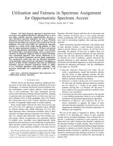 Utilization and Fairness in Spectrum Assignment for Opportunistic