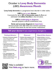 (LBD) Awareness Month - Lewy Body Dementia Association