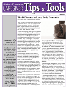 The Difference in Lewy Body Dementia
