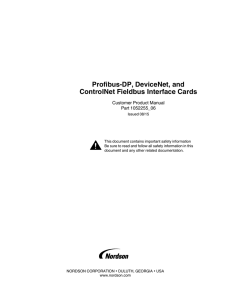 Profibus-DP, DeviceNet, and ControlNet Fieldbus Interface Cards
