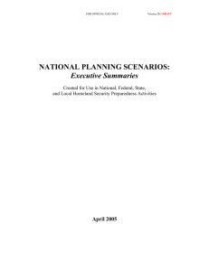 NATIONAL PLANNING SCENARIOS: Executive Summaries