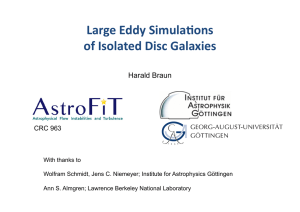 Large eddy simulations of isolated disc galaxies with thermal and