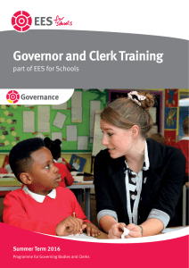 Governor and Clerk Training