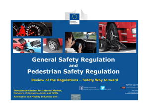 General Safety Regulation Pedestrian Safety Regulation