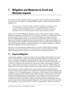 7. Mitigation and Measures to Avoid and Minimize Impacts