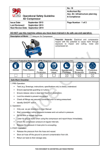 Operational Safety Guideline Air Compressor