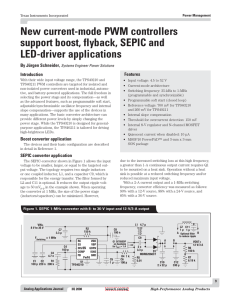 New current-mode PWM controllers support boost, flyback, SEPIC