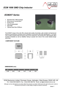 ECM 1008 SMD Chip Inductor ECM25T Series