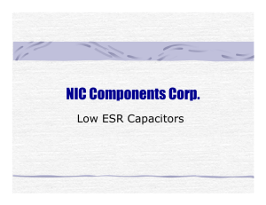 Low ESR Electrolytic Capacitors