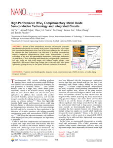 High-Performance WSe2 Complementary Metal Oxide