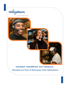 Vocollect VoiceLink and VoiceDirect Brochure