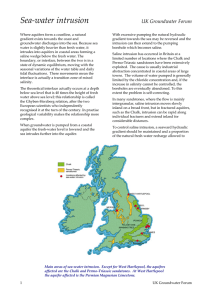 Sea-water intrusion - The UK Groundwater Forum