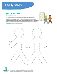 stick together - Character First Education