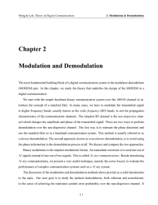 Chapter 2 Modulation and Demodulation