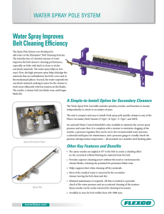 Water Spray Improves Belt Cleaning Efficiency