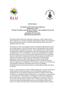 Call for Papers 11th Global Labour University Conference, South