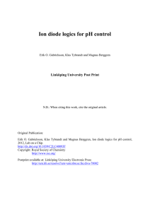 Ion diode logics for pH control