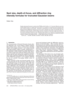 Spot size, depth-of-focus, and diffraction ring