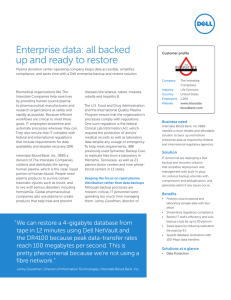 The Interstate Companies: Enterprise data: all backed up and ready